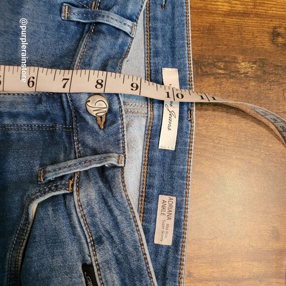 Mavi Jeans 27 Adriana Mid Rise Super Skinny Ankle Stretch Medium Light Wash - Picture 9 of 12
